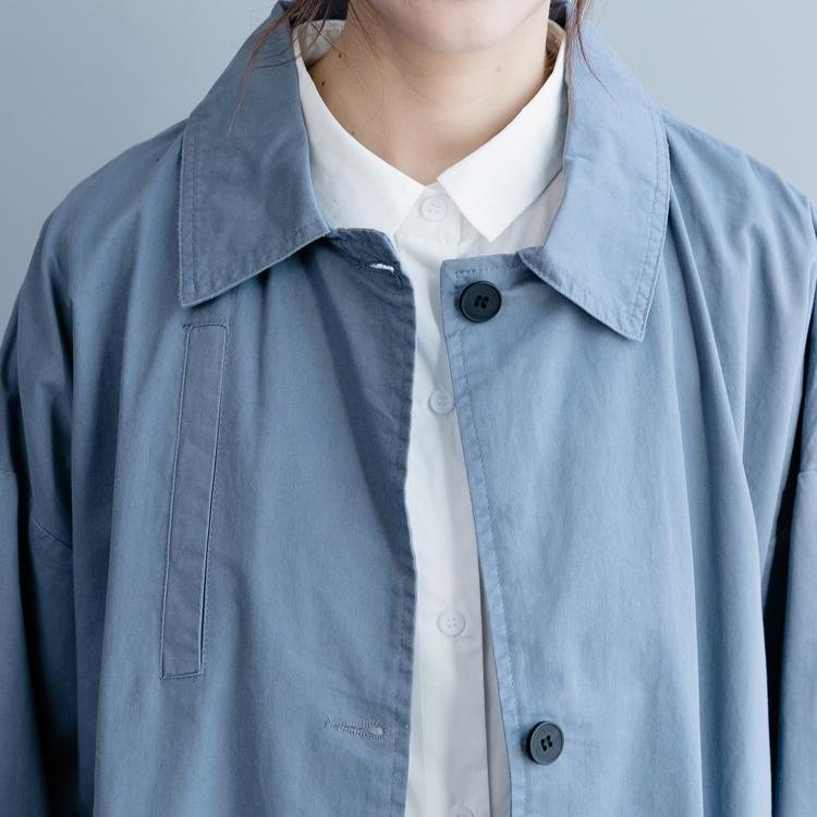 Enkel Løs Windbreaker Frakk-blue