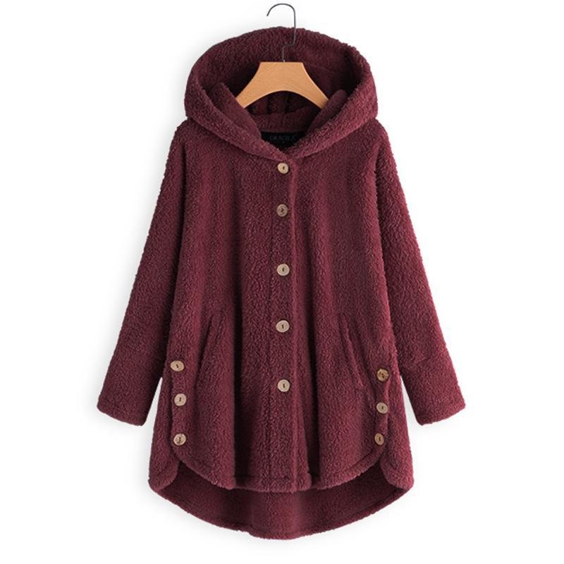Fluffy Frakks Høst Vinter Dame Jakker Dame Casual