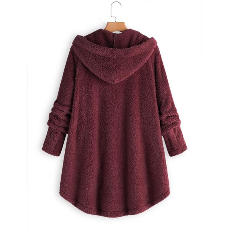 Fluffy Frakks Høst Vinter Dame Jakker Dame Casual