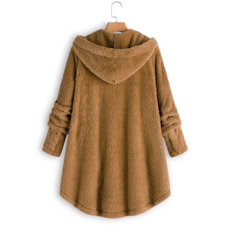 Fluffy Frakks Høst Vinter Dame Jakker Dame Casual