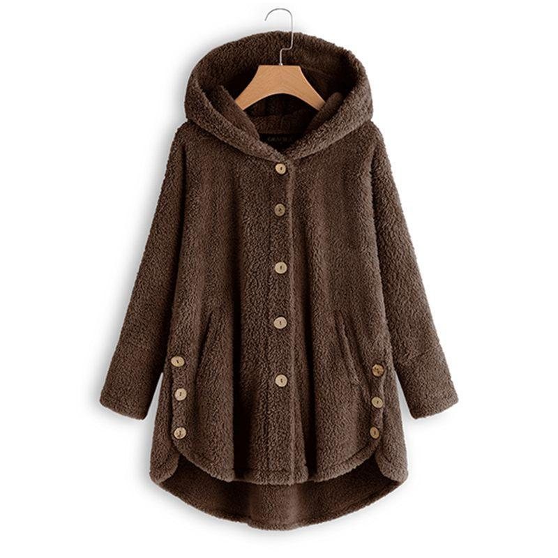 Fluffy Frakks Høst Vinter Dame Jakker Dame Casual
