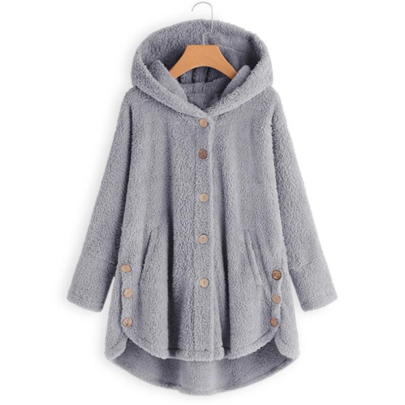 Fluffy Frakks Høst Vinter Dame Jakker Dame Casual