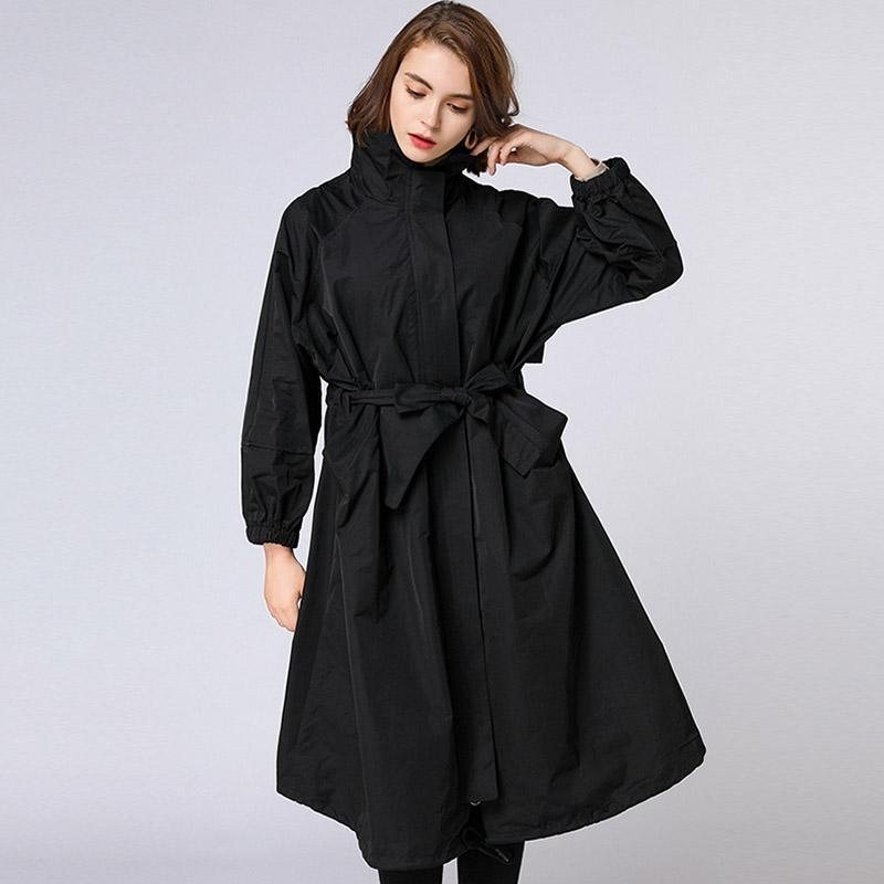 Løs Casual Jacket Dame Plus Size Frakk Frakk