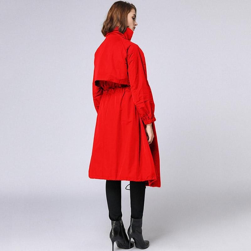 Løs Casual Jacket Dame Plus Size Frakk Frakk