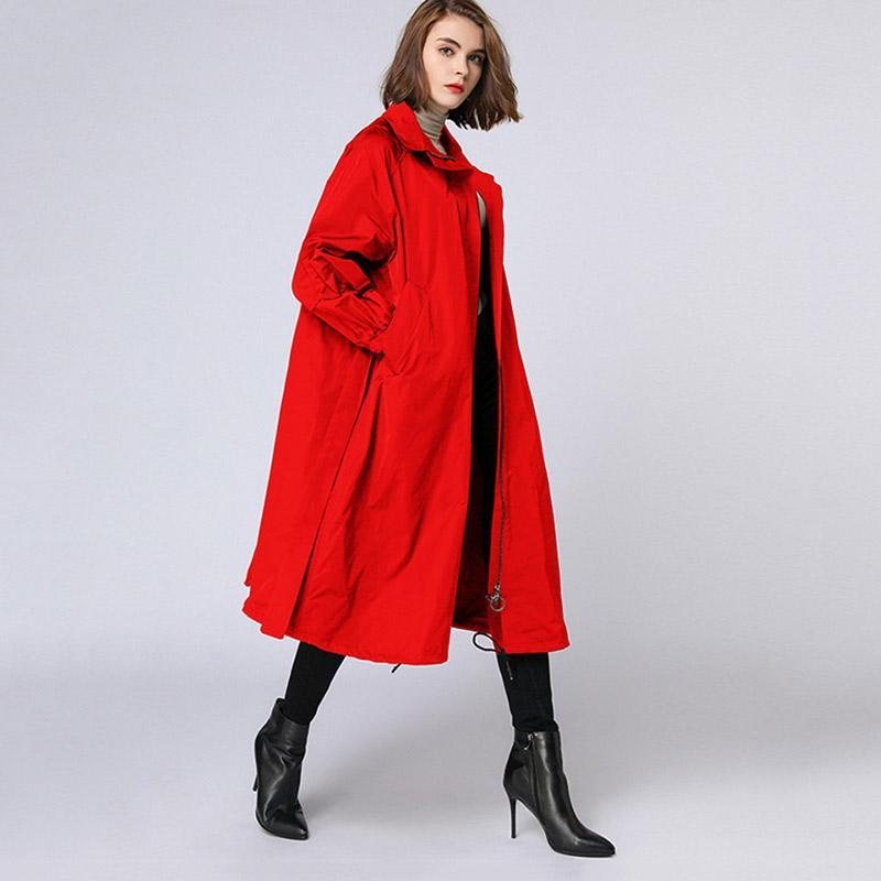 Løs Casual Jacket Dame Plus Size Frakk Frakk