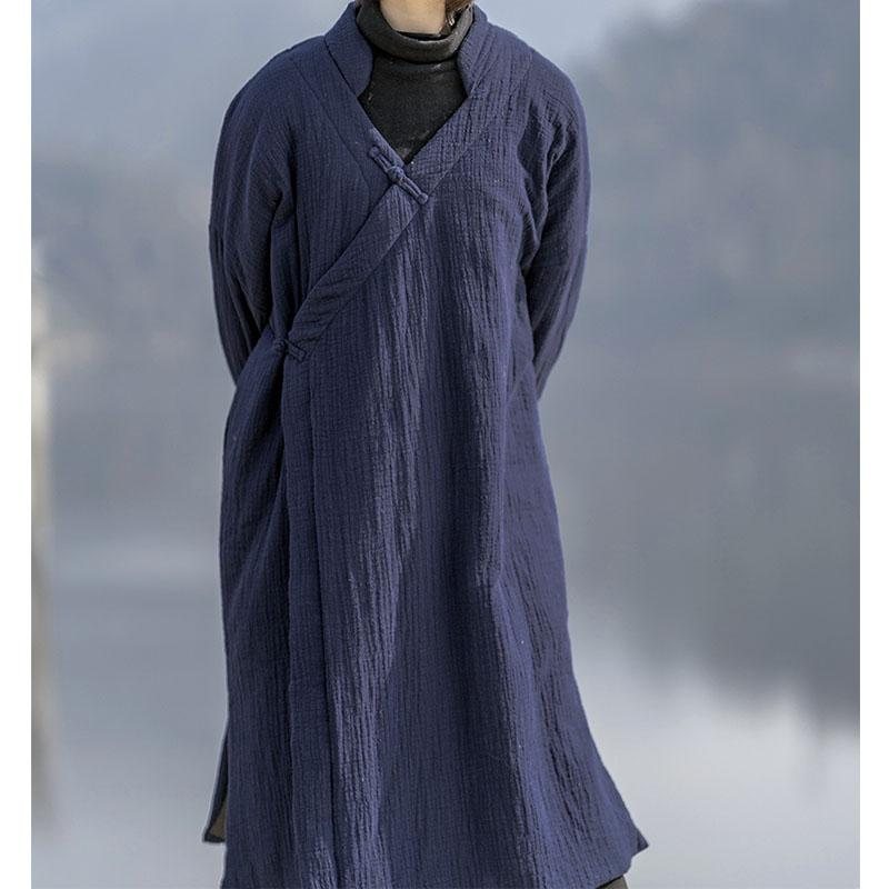 Plus Size Høst Vinter Vintage Loose Bomullsfrakk