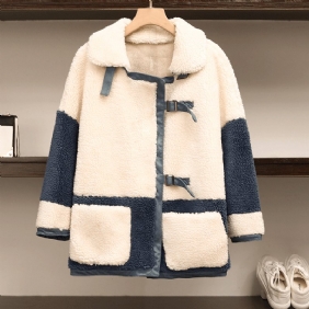 Plus Size Lammeull Kåpe