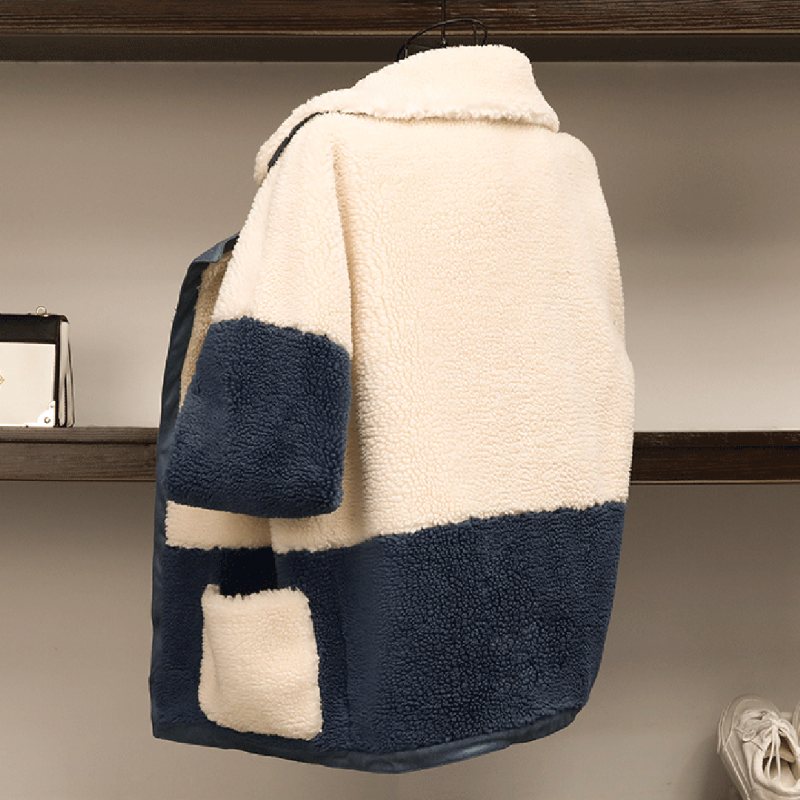 Plus Size Lammeull Kåpe