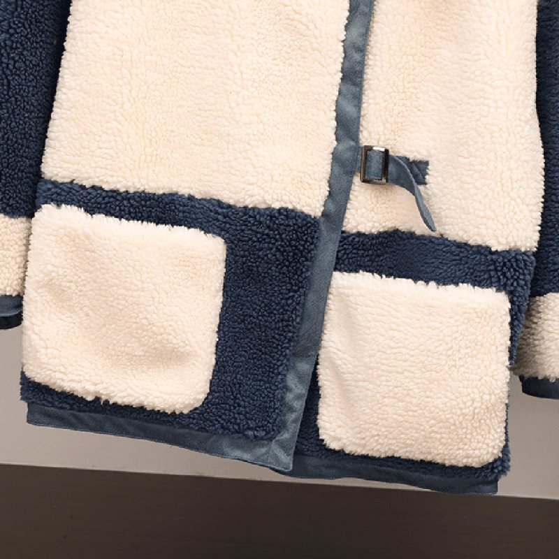 Plus Size Lammeull Kåpe