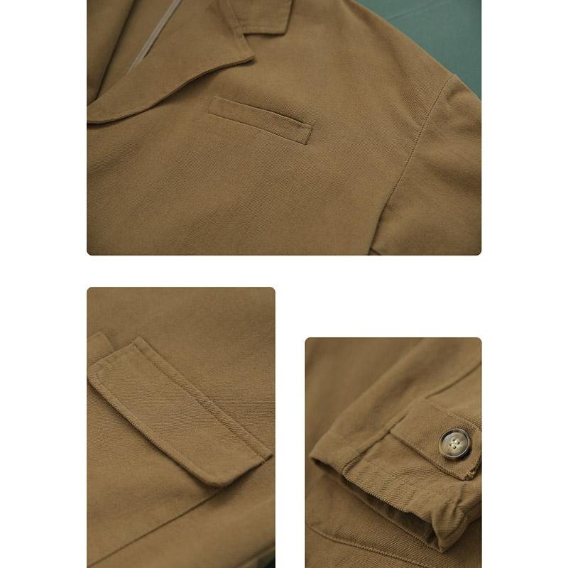 Retro Bomullsjakkedress For Kvinner