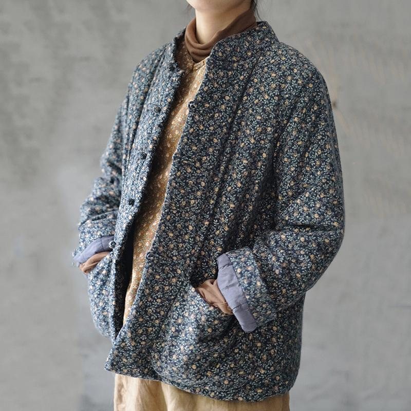 Retro Kinesisk Stil Floral Retro Linjakke