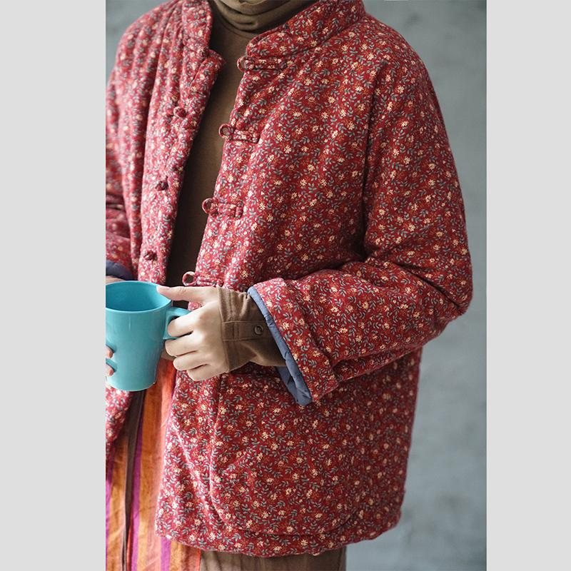 Retro Kinesisk Stil Floral Retro Linjakke