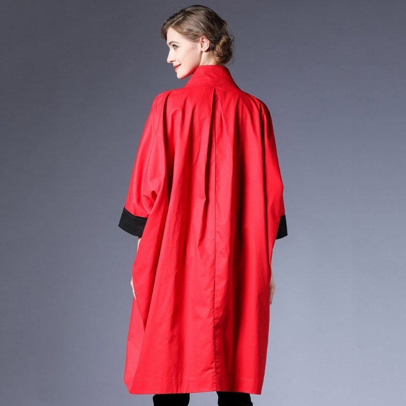 Vår Høst Løs Windbreaker Casual Frakk Dame