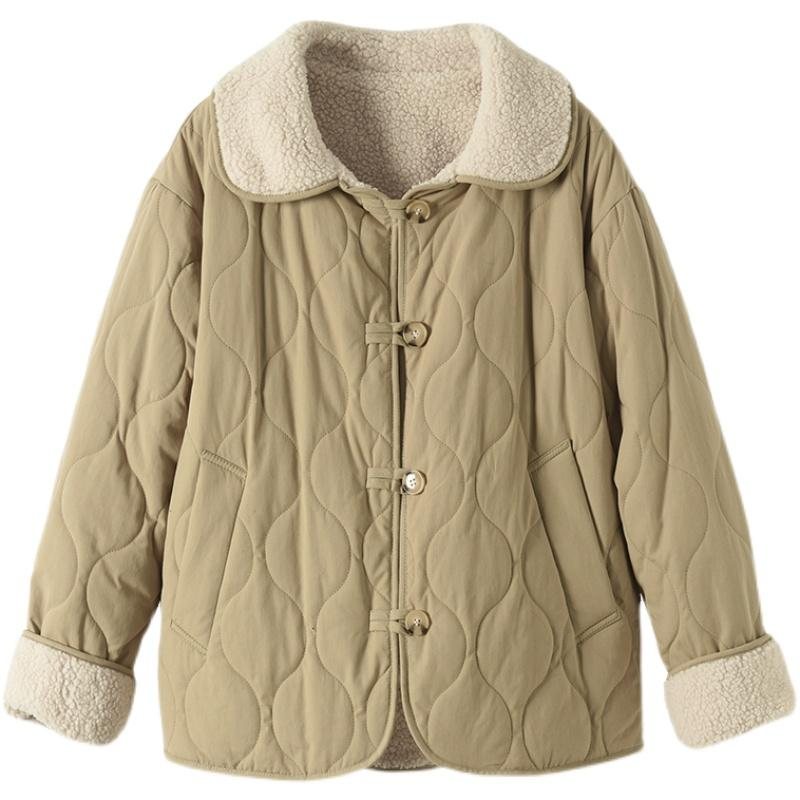 Vinter Dame Vintage Casual Lapel Plysj Frakk