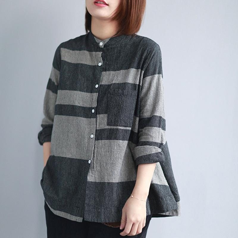 Casual Garnfarget Lin Stripe Shirt