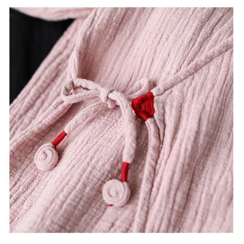 Dame V-hals Pullover Bomullsskjorte