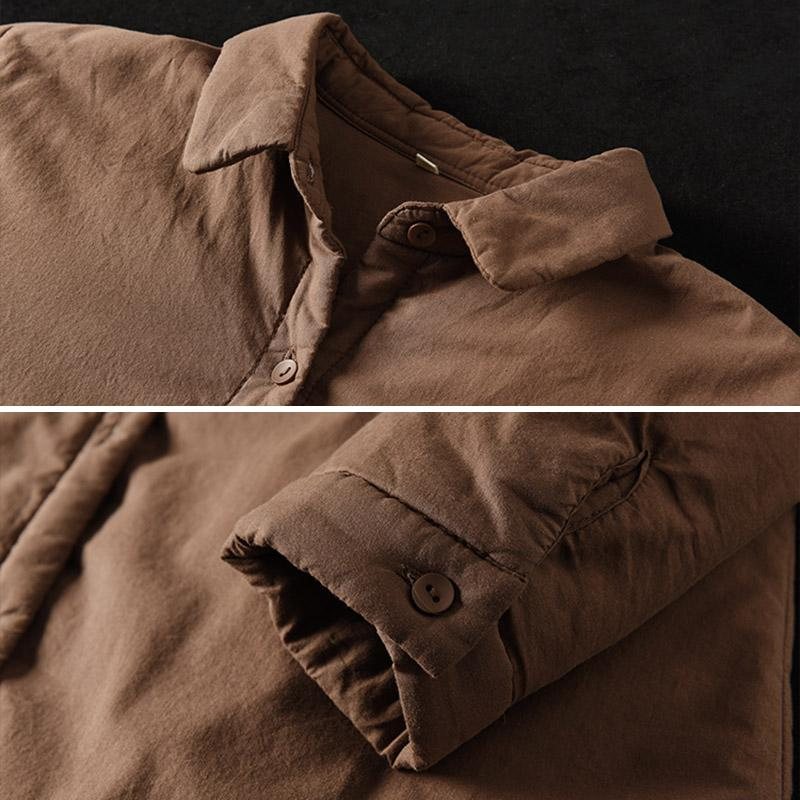 Vinter Dame Retro Quiltet Bomullsbluse