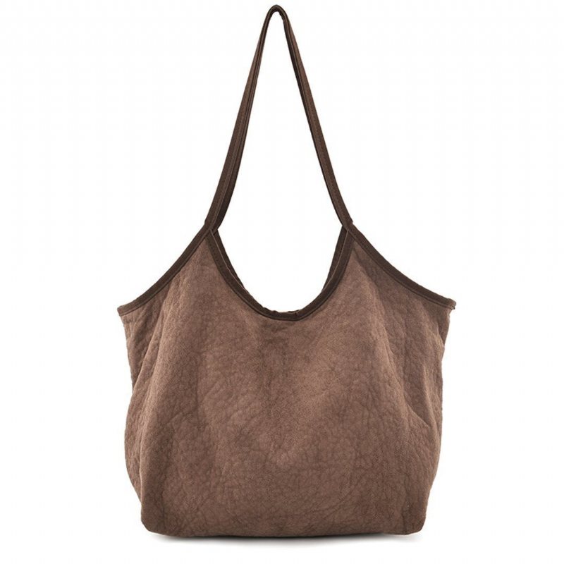 Dame Solid Suede Retro Skulderveske Casual Bag