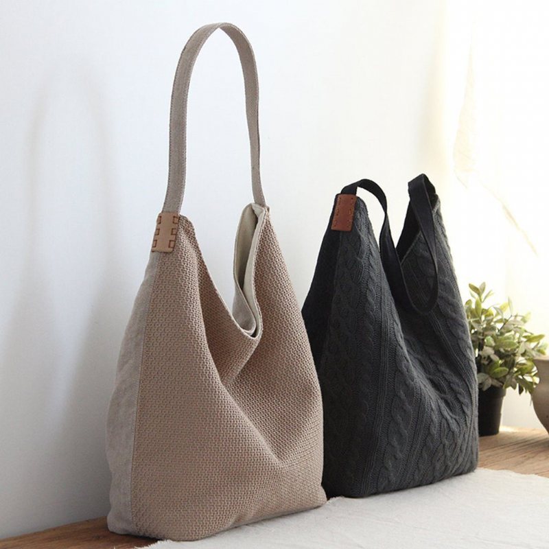 Enkel Canvas Casual Skulderveske