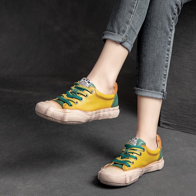 Dame Skinn Retro Spring Flat Casual Sko