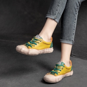 Dame Skinn Retro Spring Flat Casual Sko