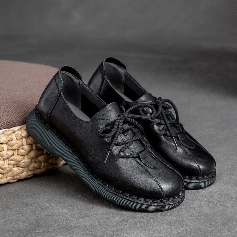 Dame Vår Vintage Leather Casual Sko