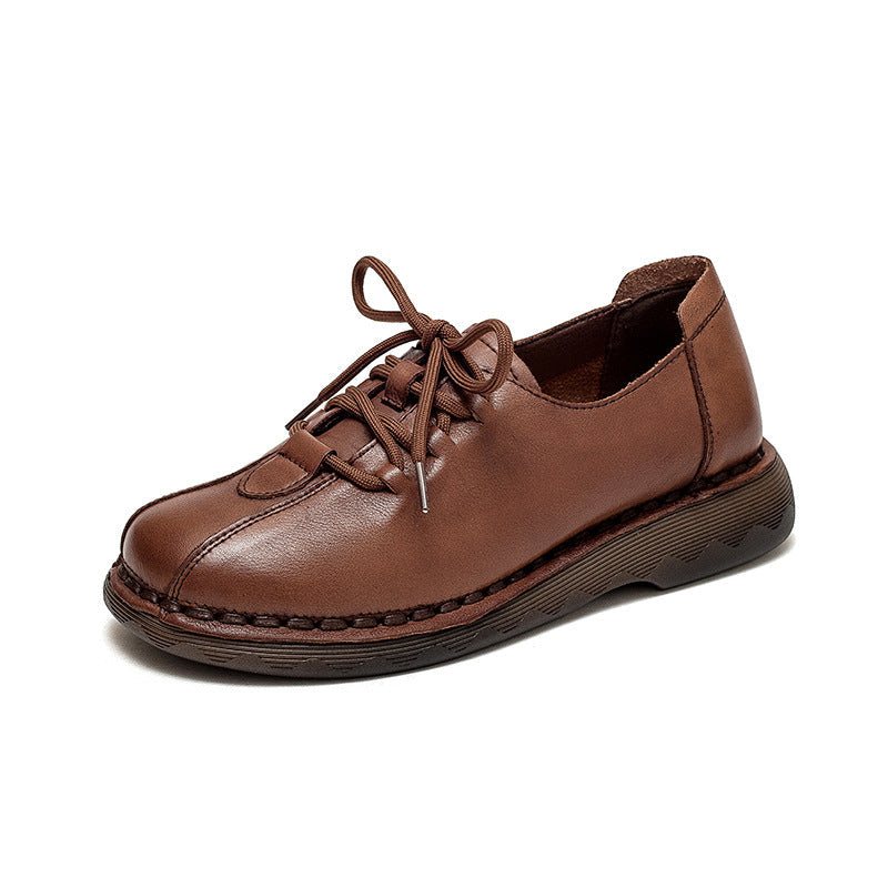 Dame Vår Vintage Leather Casual Sko