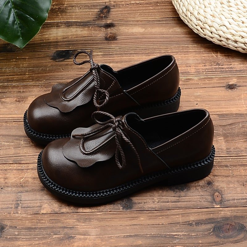 Håndlagde Retro Loafers For Kvinner