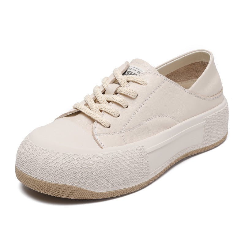 Kvinner Retro Fashion Leather Flat Casual Sko