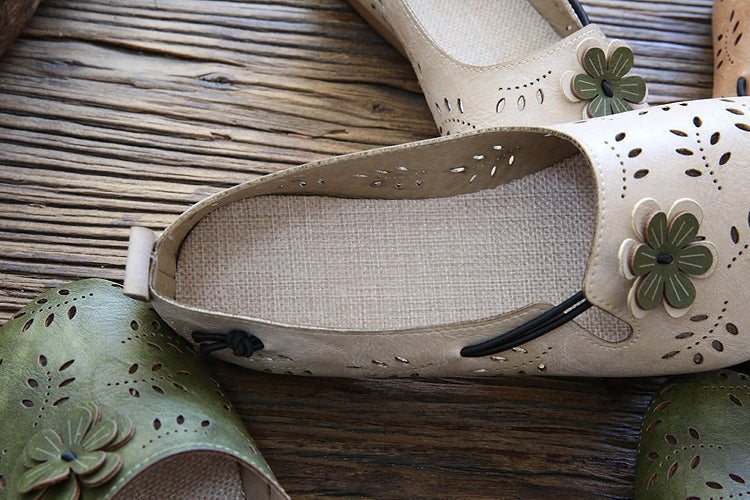 Sommer Dame Vintage Soft Hollow Out Casual Sko