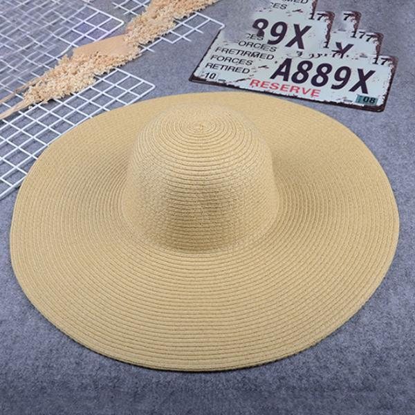 Vår Sommer Dame Strå Strandhatt Solhatt